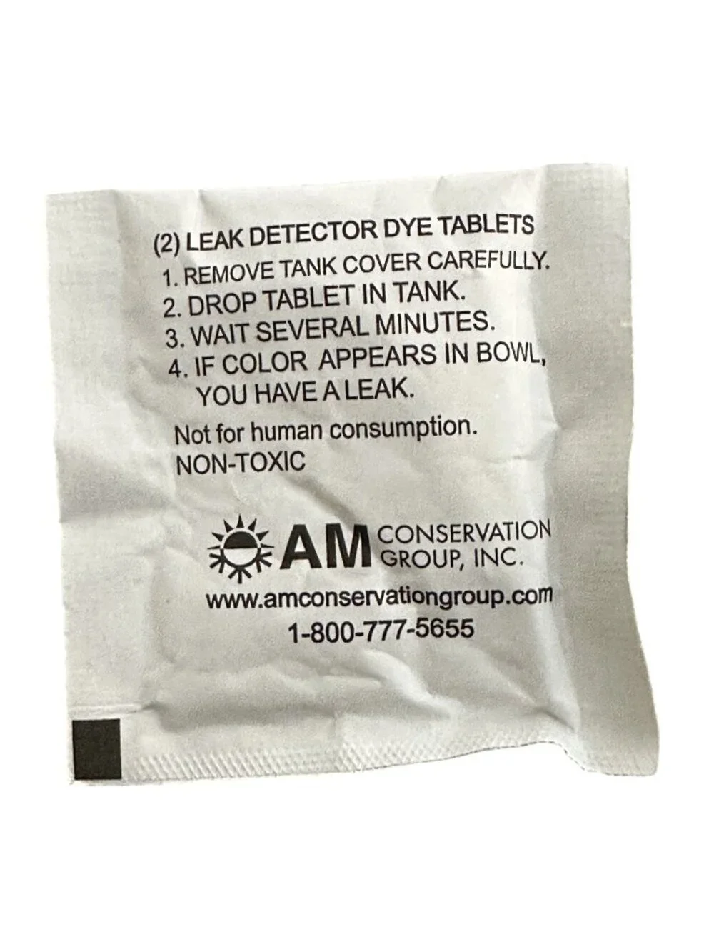 Leak Detector Dye Tablets 2 Blue Tablets Check for Toilet Tank Leaks